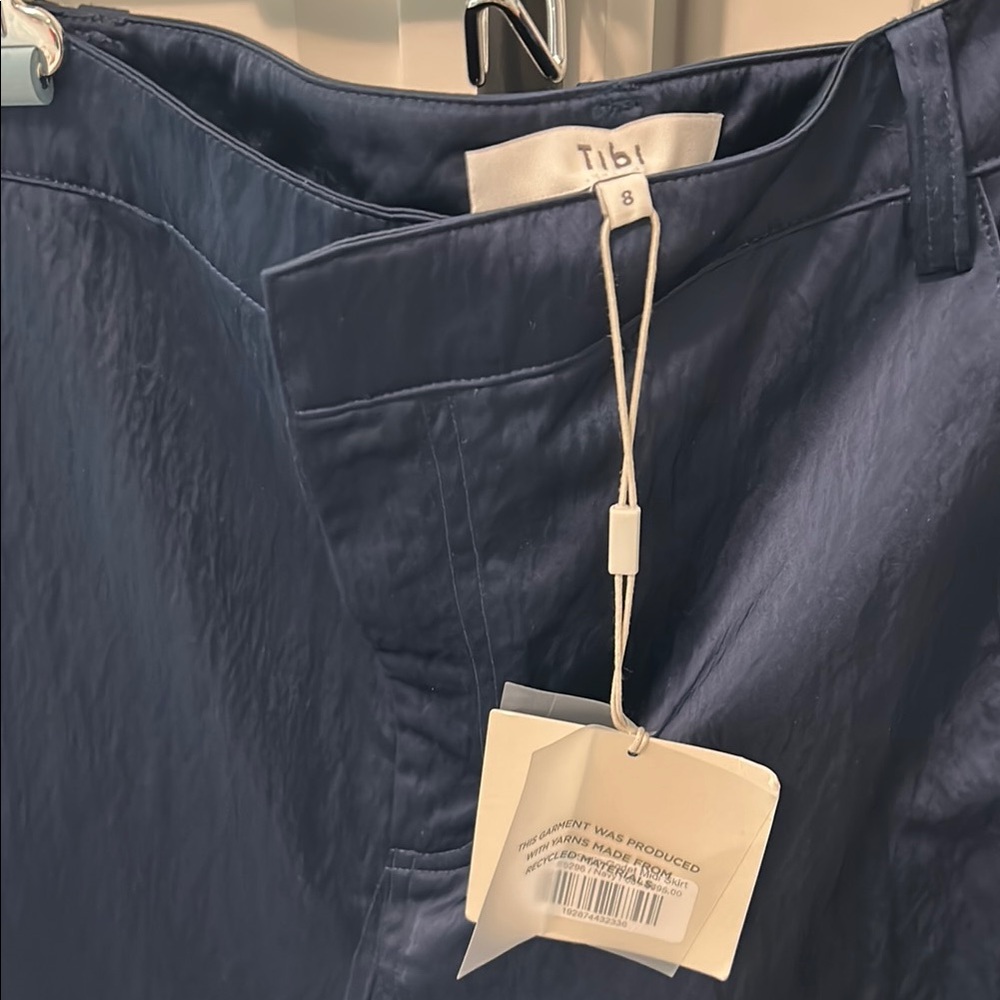 Tibi Navy A-Line Skirt